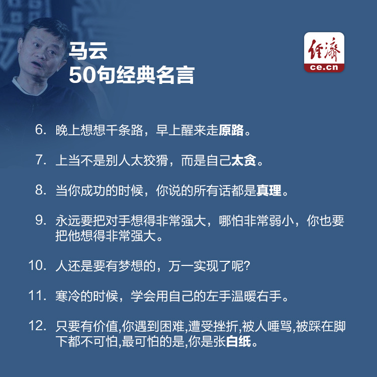 马云50句经典名言