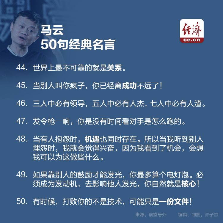 马云50句经典名言