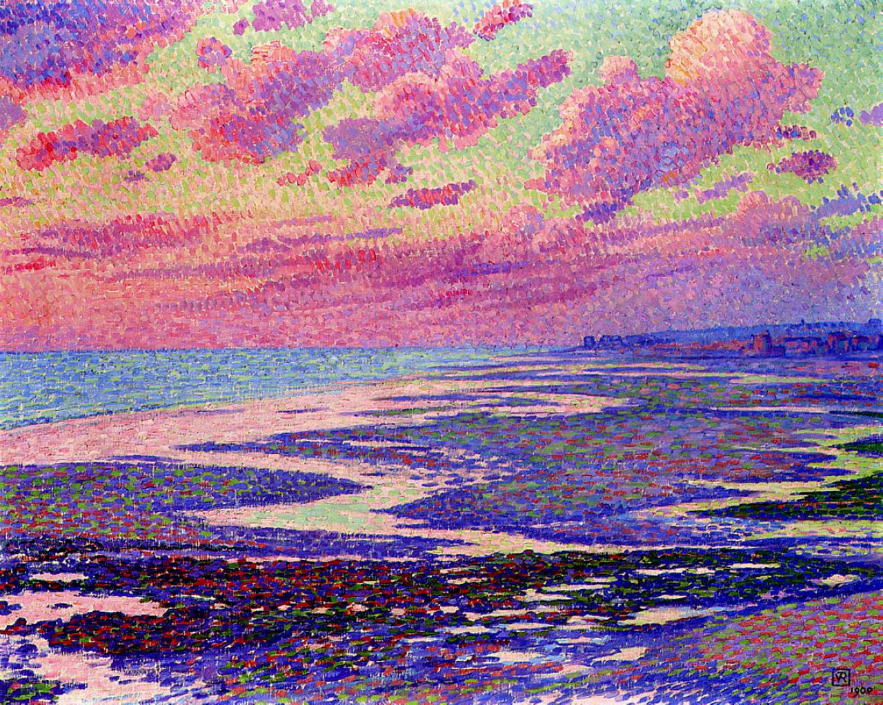 比利时点彩画派,后印象派画家 theo van rysselberghe 风光绘画|比利
