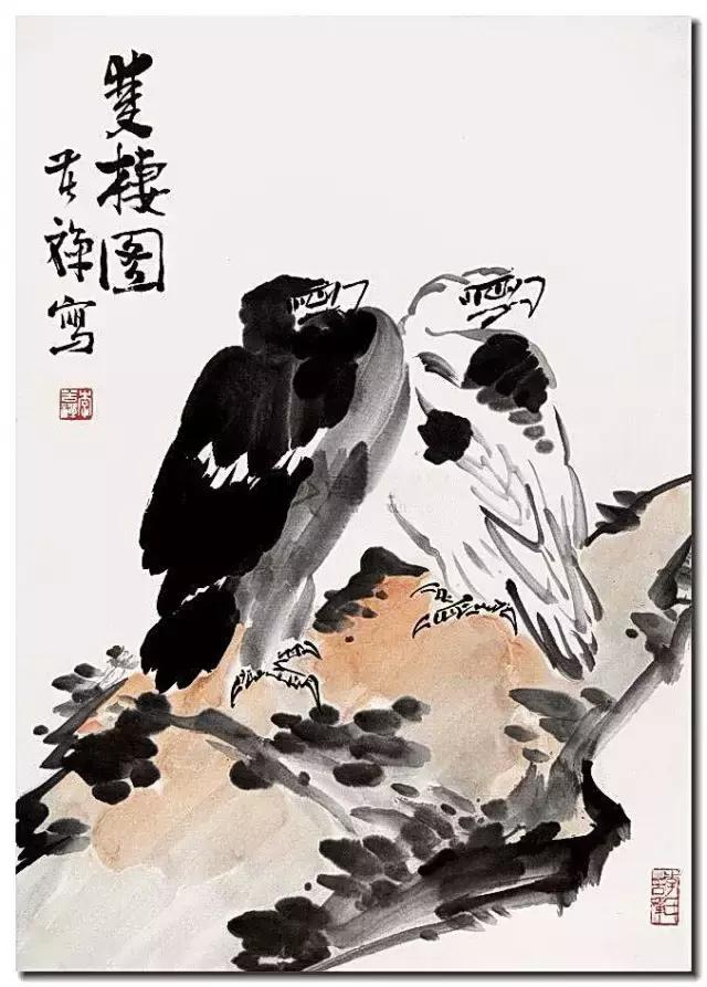 国画大师李苦禅大写意老鹰,霸气!