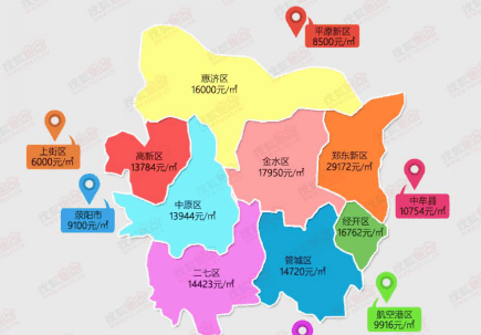 郑州主城8区房价超1.5万元/㎡ 中牟,荥阳,新郑等房价较为稳定