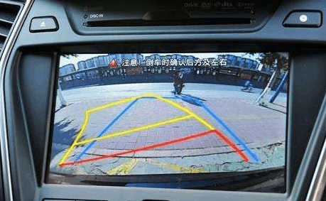 可视为模拟倒车的结果,该线的轨迹是模拟当前情况下倒车的车轮轨迹