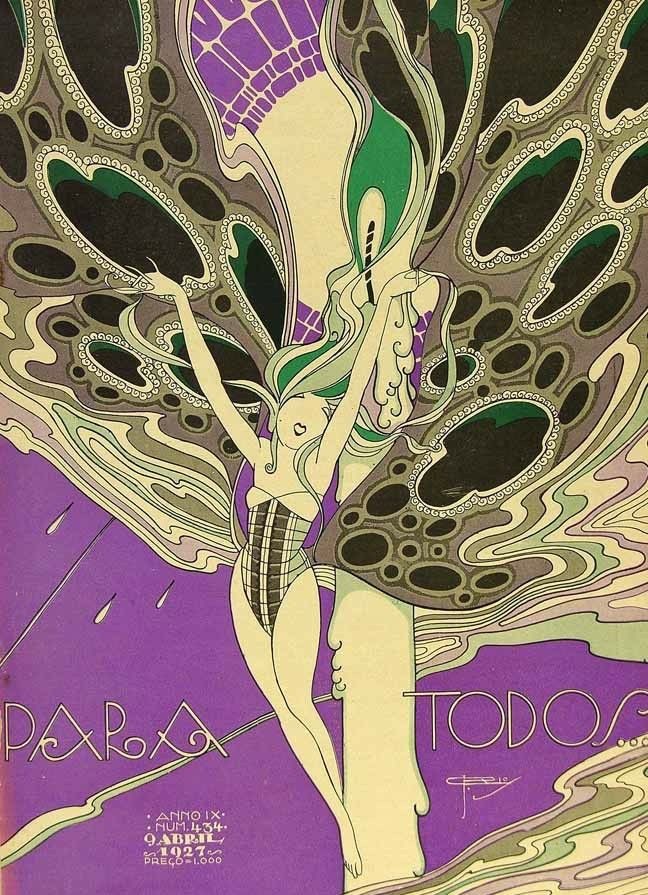 1920年代新艺术运动风的西班牙杂志paratodos封面插画