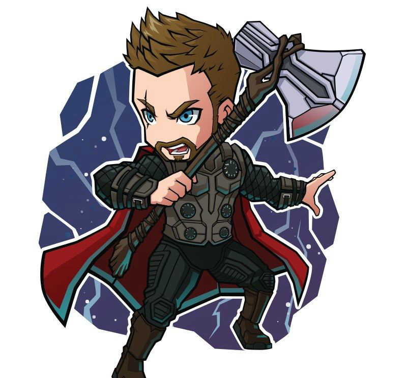 齐的q版黑寡妇向右看齐的q版雷神向右看齐的q版黑豹向右看齐的q版洛基