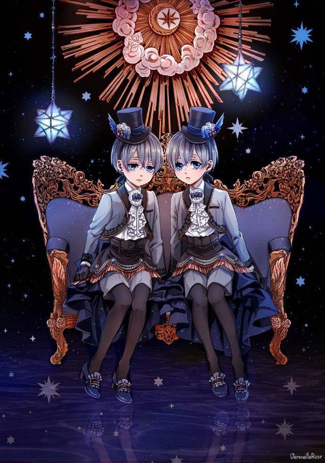 黑执事里的夏尔那么萌那么可爱,双生子的设定实在是太虐了