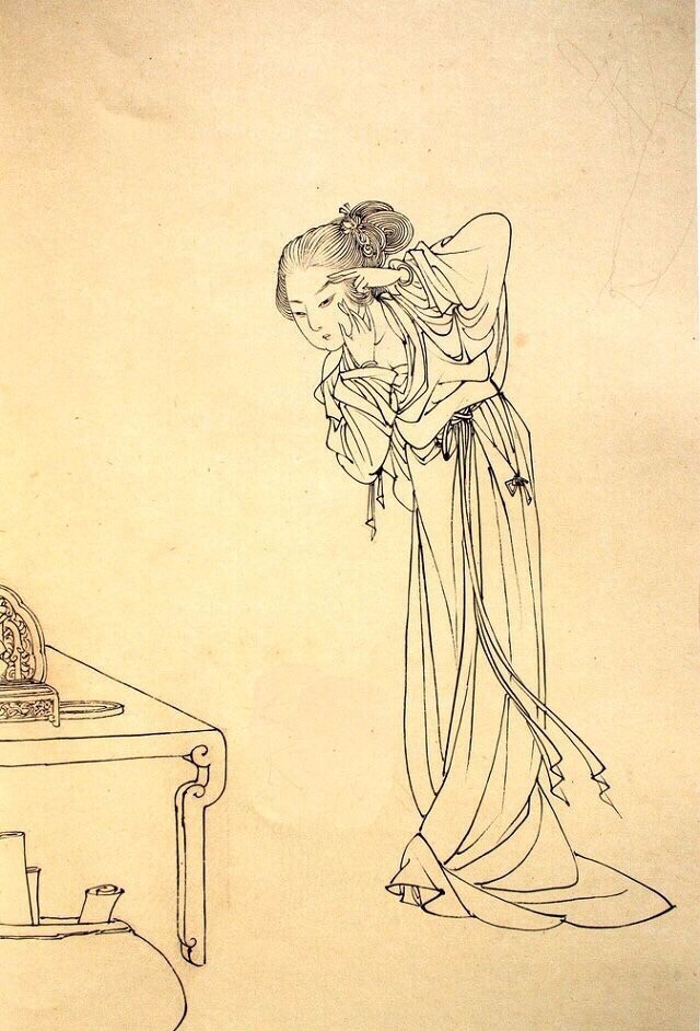 绘画历史:无色的震憾——铁线白描|白描|中国画|线描_新浪新闻