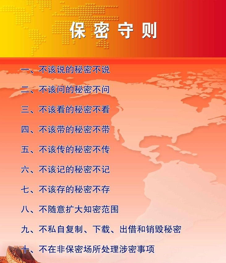 保守军事秘密时刻不能有丝毫松懈