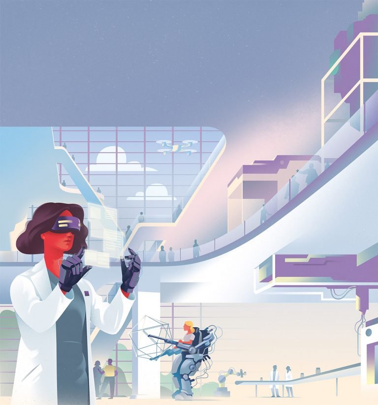 展望未来科技,bjrn berg插画欣赏.