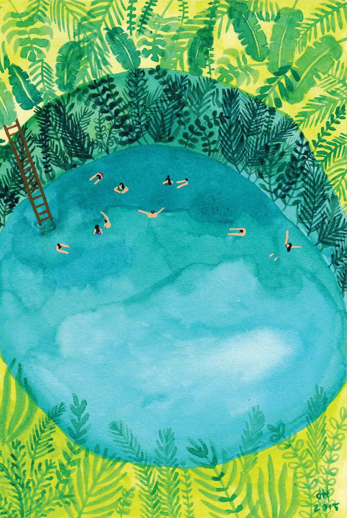 清凉夏日 一组水彩绘画 画家 joanne ho