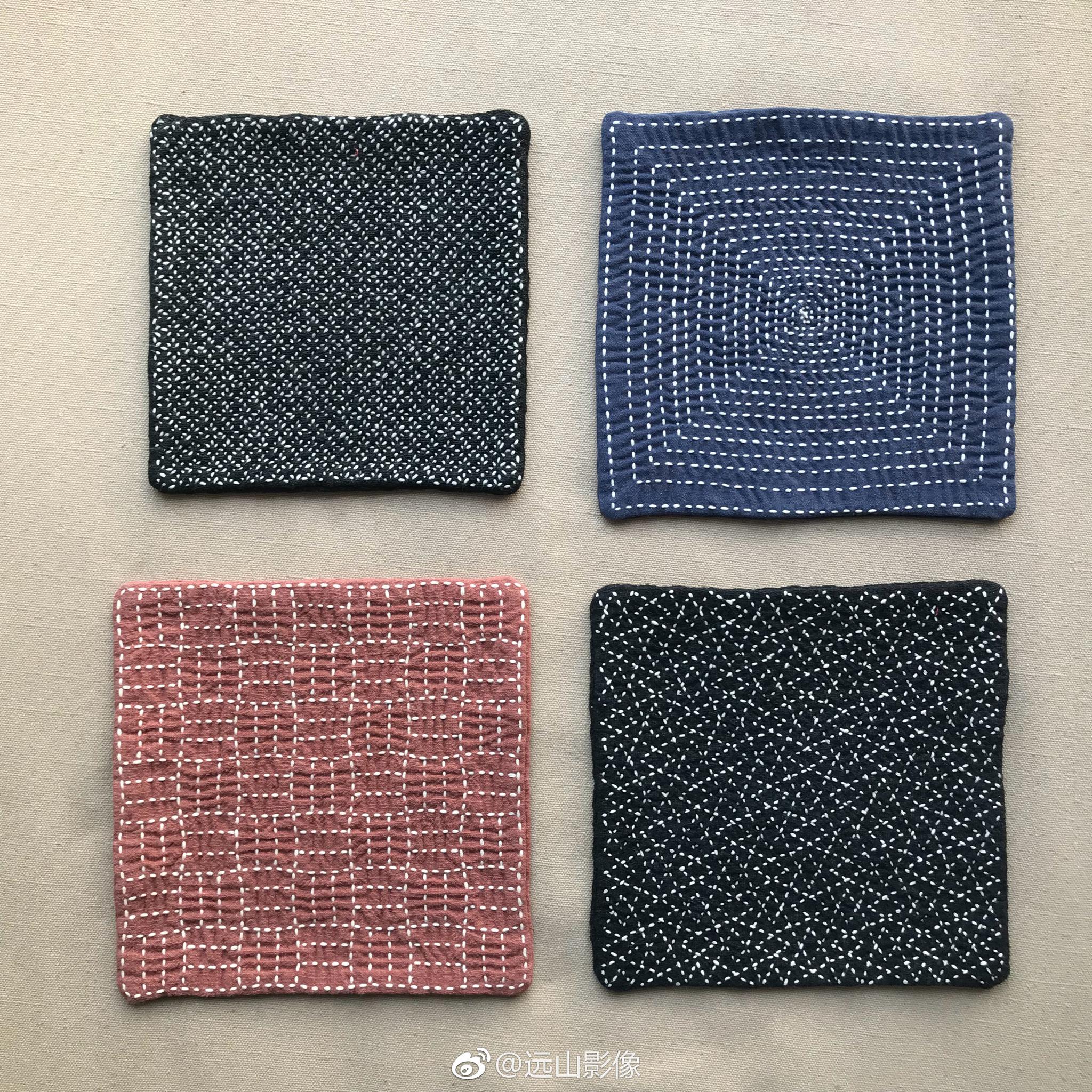 刺子绣(Sashiko ),意思是“微刺”和“小扎针”|直针|图案|靛蓝_新浪新闻
