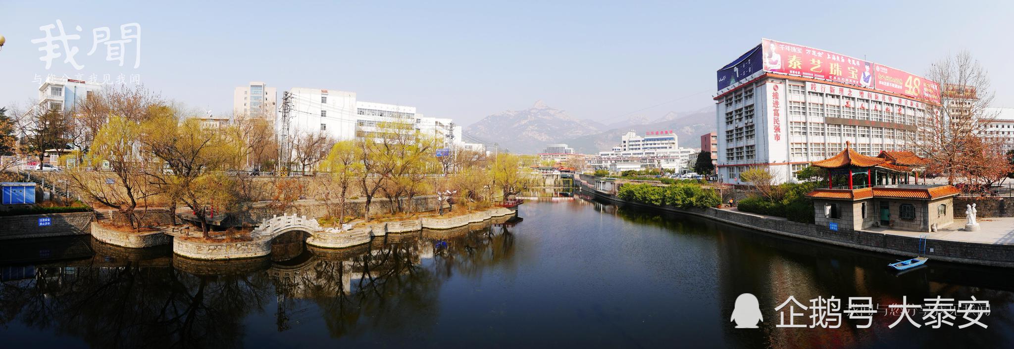 我在泰安,站在奈河桥上看春天,奈河水暖谁先知?