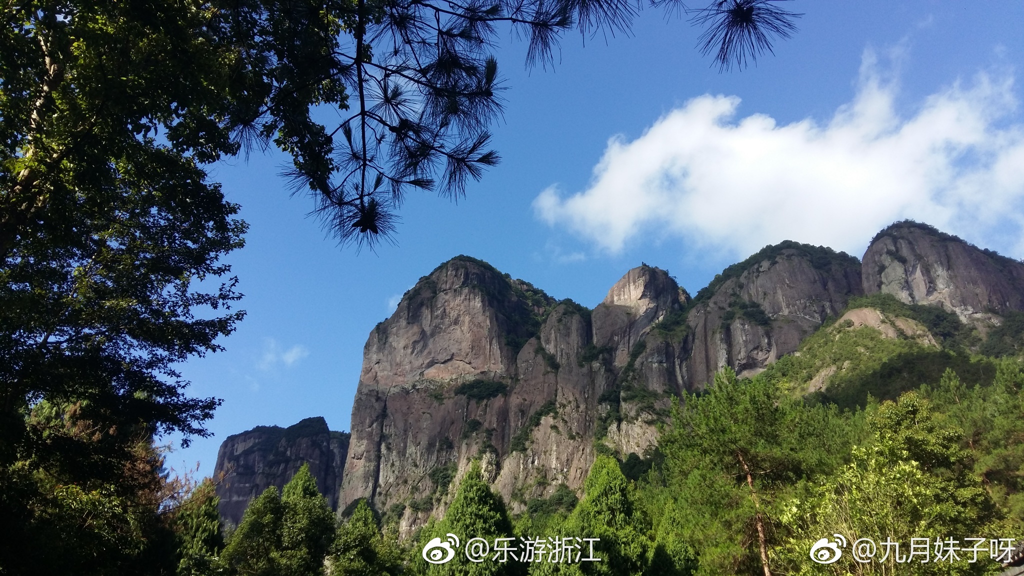 巍巍高山,蓝天白云,潺潺流水|神仙居|天姥山|李太白_新浪新闻