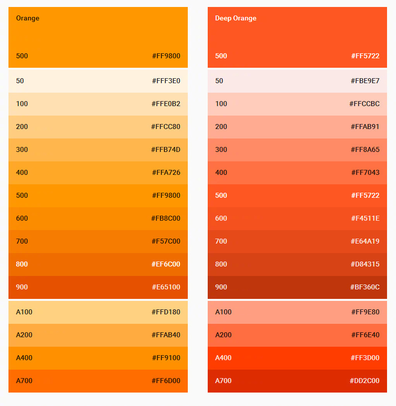 赤橙黄绿青蓝紫,单色搭配方案!含数值,转需