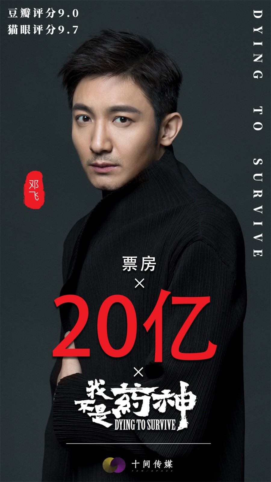 《我不是药神》8天破20亿 邓飞诠释忠心秘书