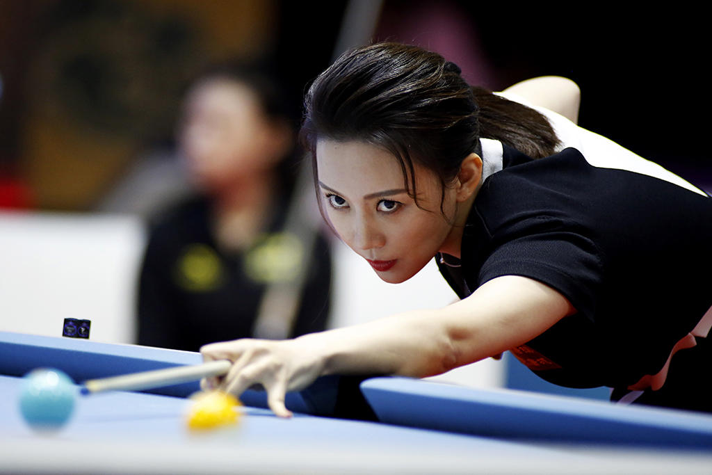世界9球中国公开赛潘晓婷两连胜胜部晋级绝美容颜艳压全场