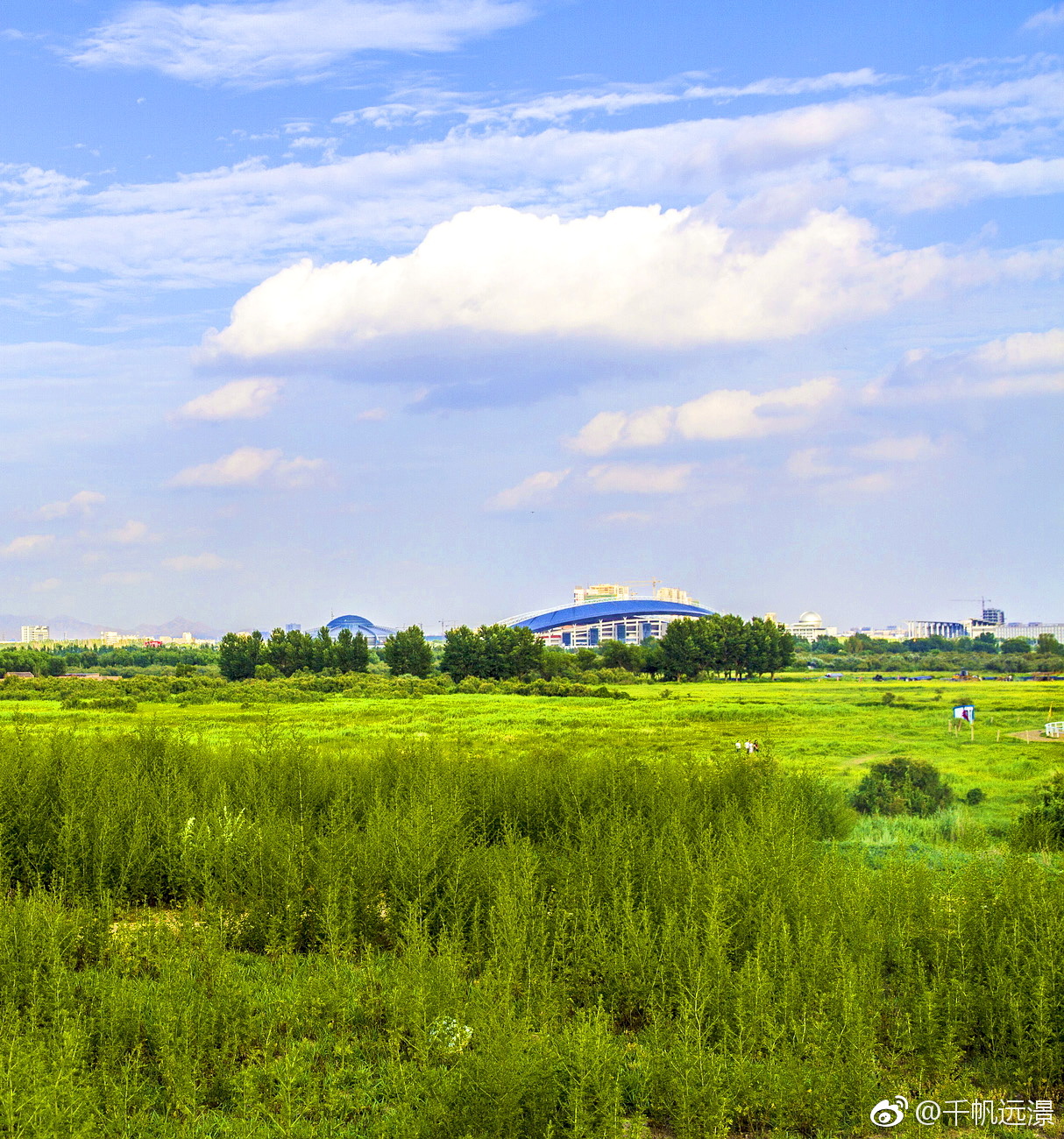 这是内蒙包头一道独特的风景在其城市中央