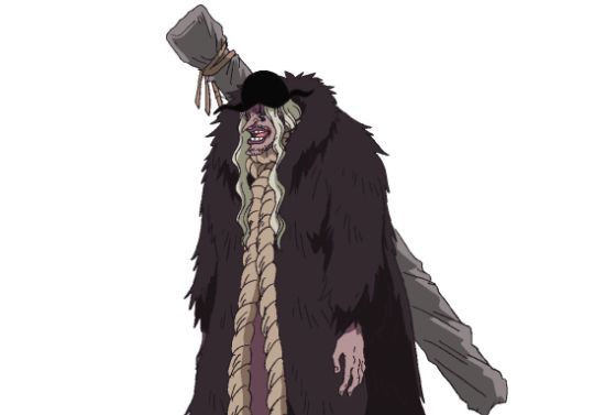 第六位:毒q,黑胡子海贼团船医,也是黑胡子海贼团十名巨汉船长之一.