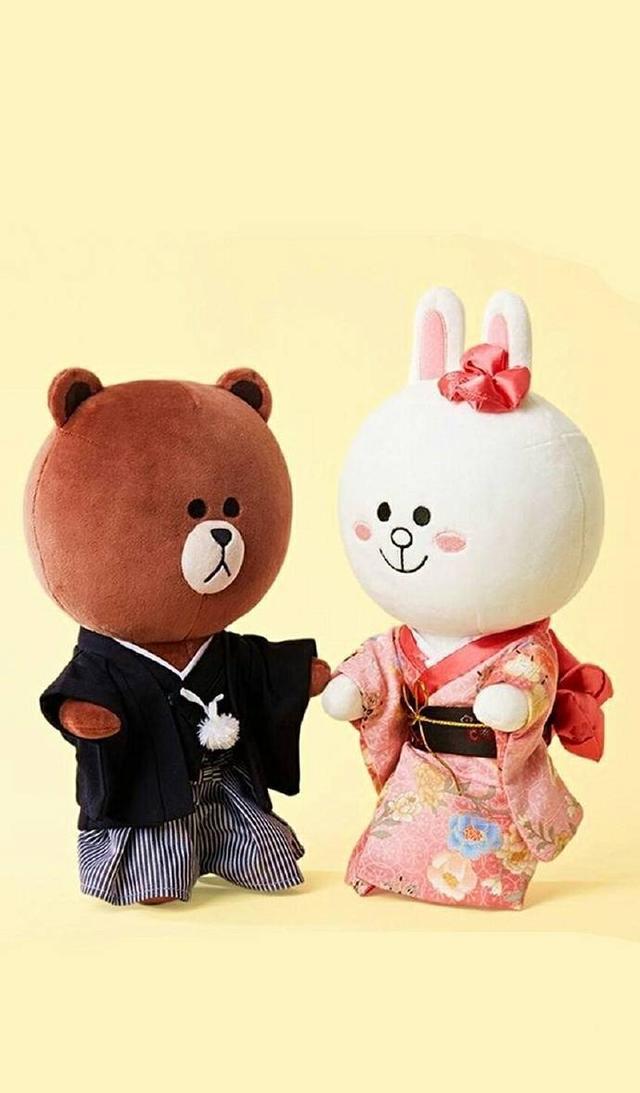 Line Friends 壁纸 满足你的少女心 布朗熊和可妮兔|布朗_新浪新闻