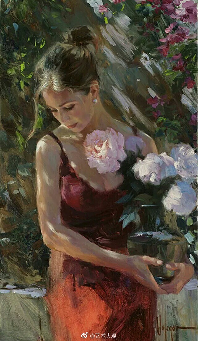 俄罗斯当代著名商业画家vladimirvolegov唯美人物油画作品欣赏