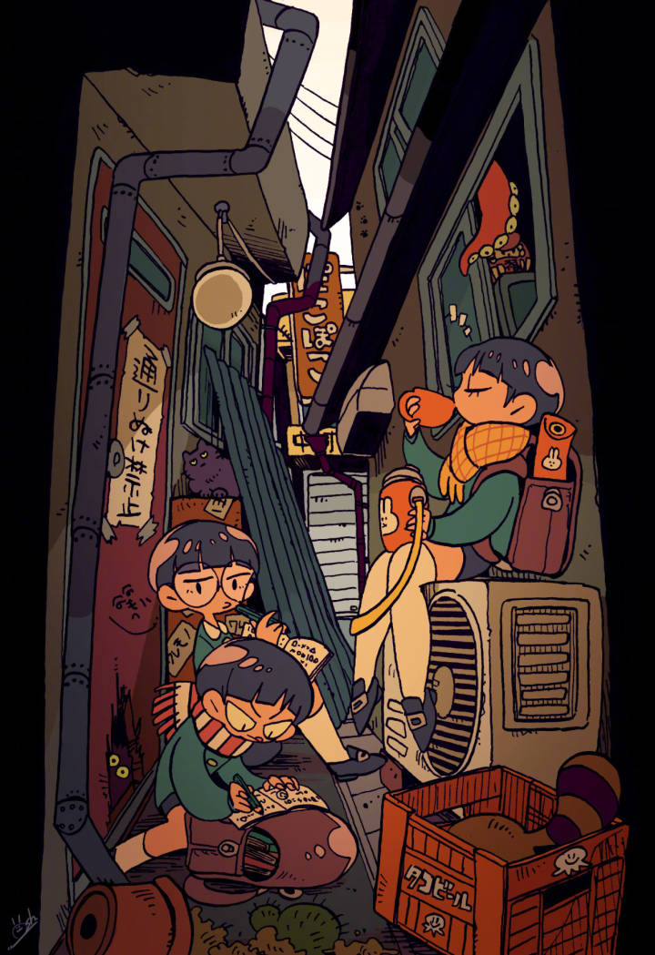 日本插画师kanekoshake绘画作品