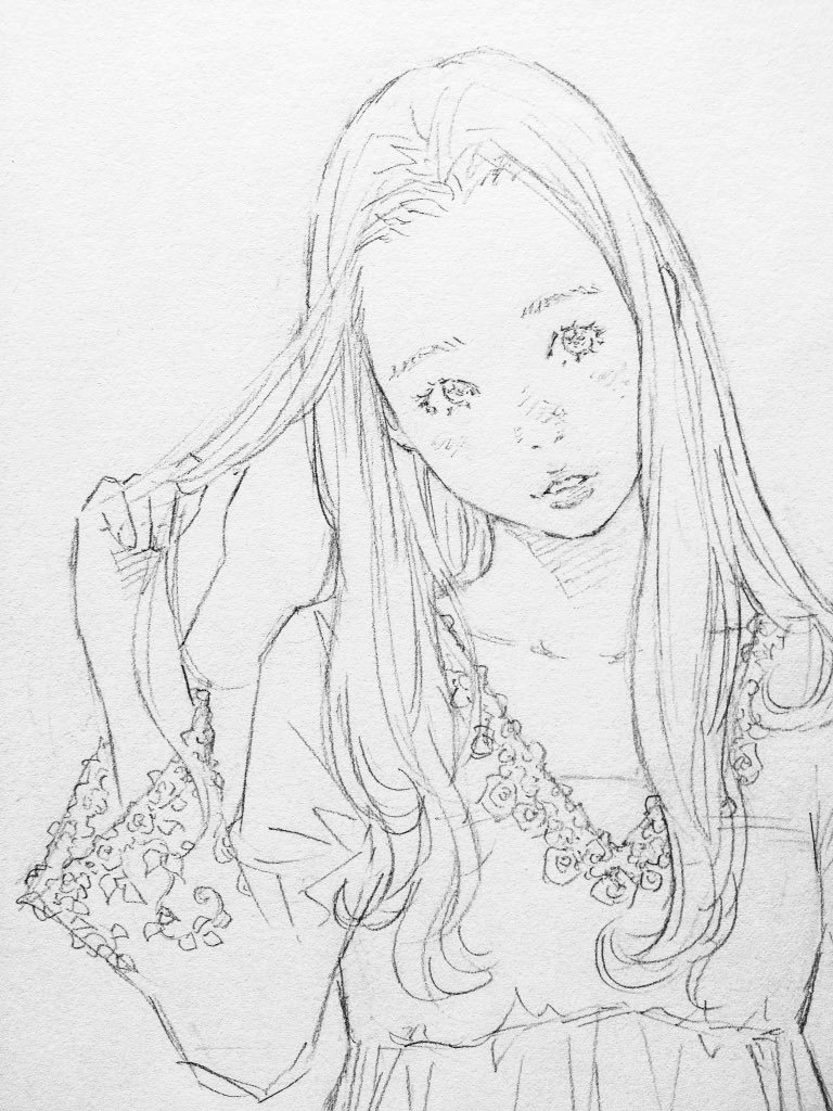 日本画家洼之内英策1966年11月11日一组人物手绘