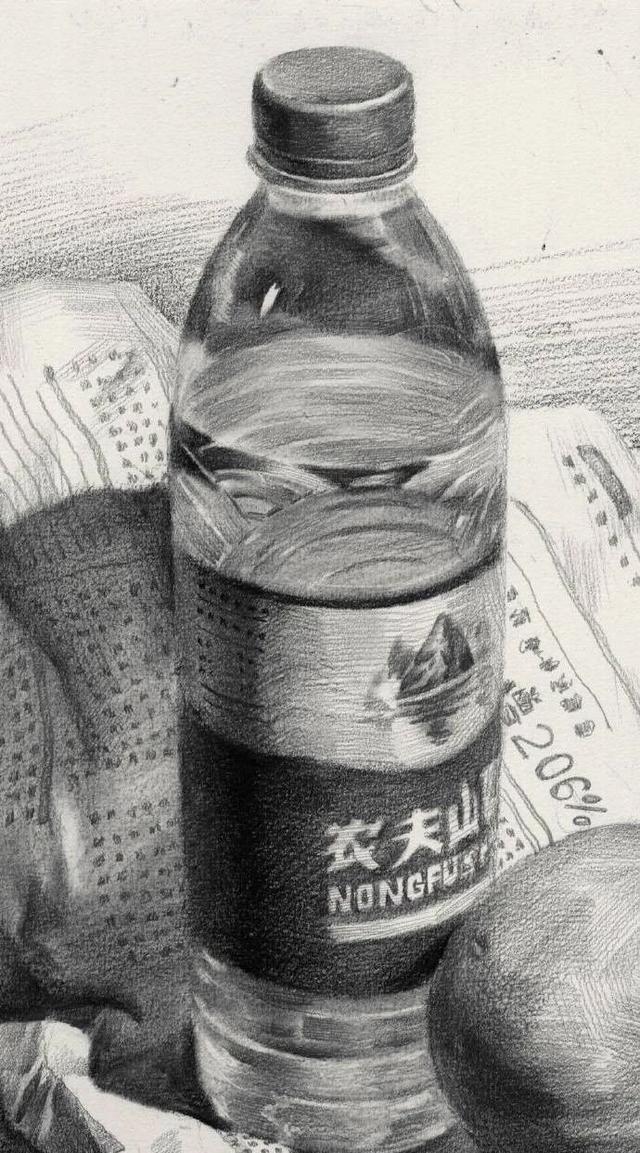 瓶子创意素描图片