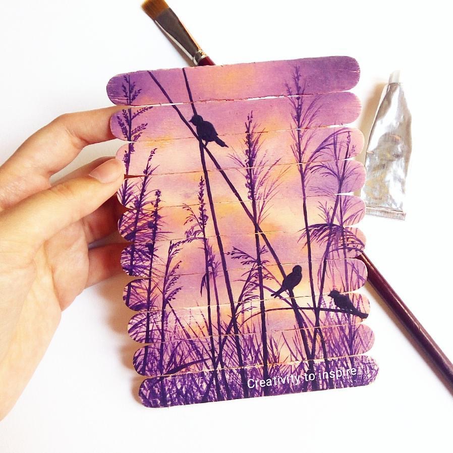 吃完老冰棍,木棒千万不要丢掉,你可以这样画| 艺术家farwa