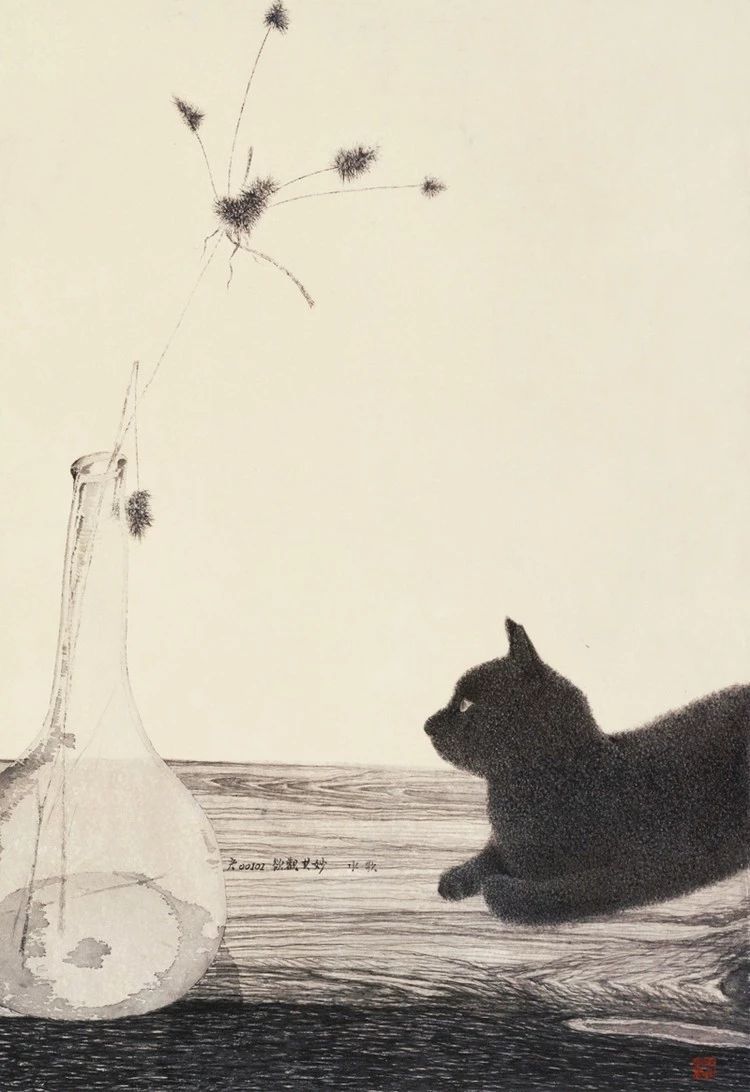 现代感工笔画画家李水歌