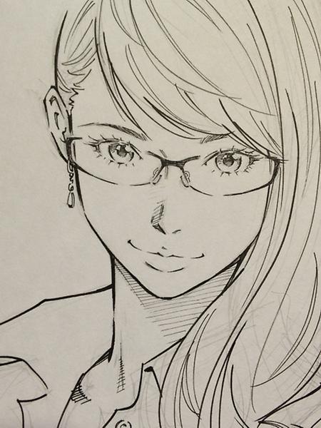 日本画家洼之内英策1966年11月11日一组人物手绘