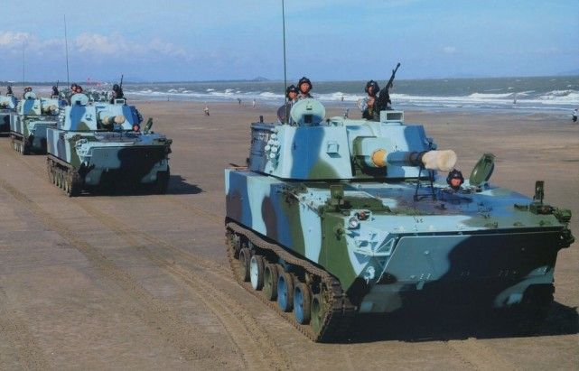 以上是坦克和步兵战车,还有07式两栖自行榴弹炮.