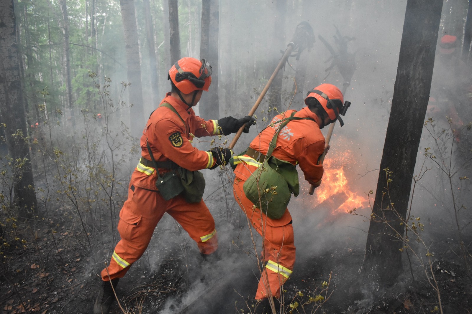 致敬火场逆行者:武警森林部队官兵奋力扑救大兴安岭雷击火灾_新浪看点