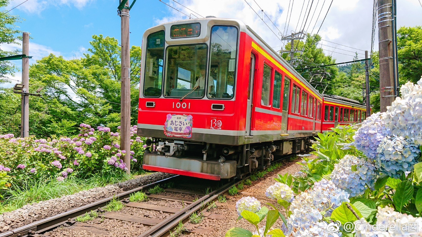 日式美学当索尼xperiaxz2遇见紫阳花列车美图信手拈来