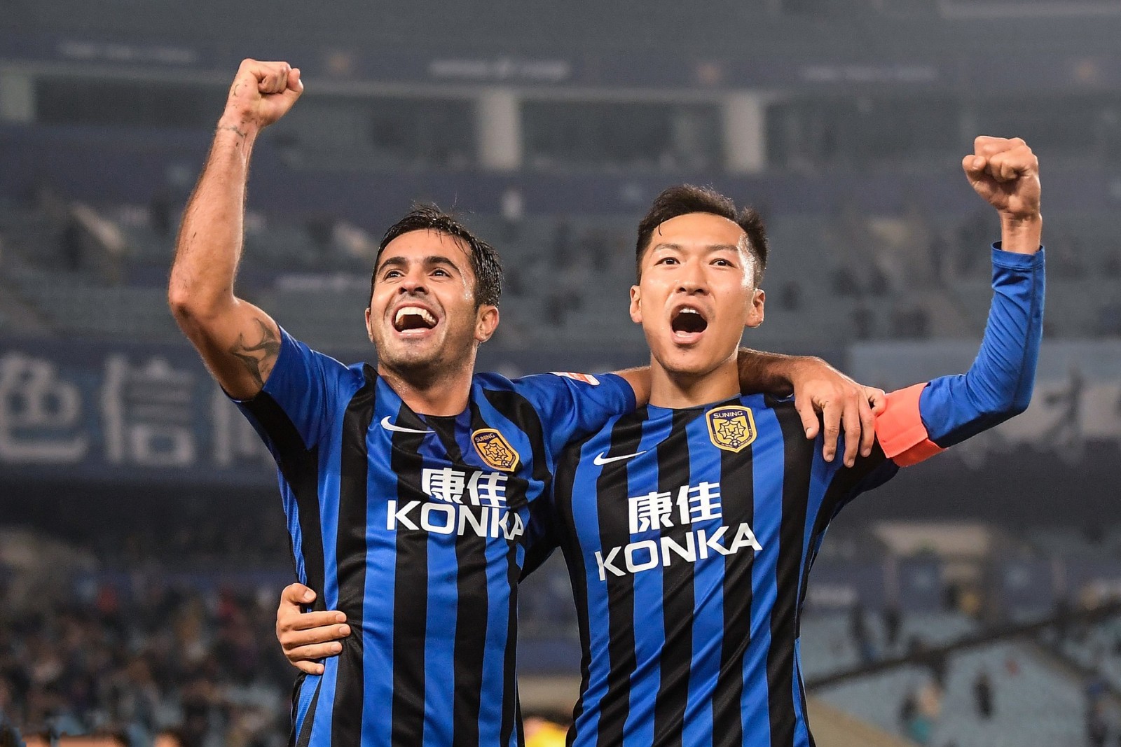 2018赛季中超联赛第28轮:江苏苏宁主场3-1击败河北华夏幸福