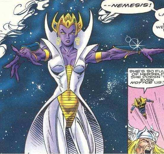 正文  原名为涅墨西斯的复仇女神,起源非常神秘,她是无限宝石的真正