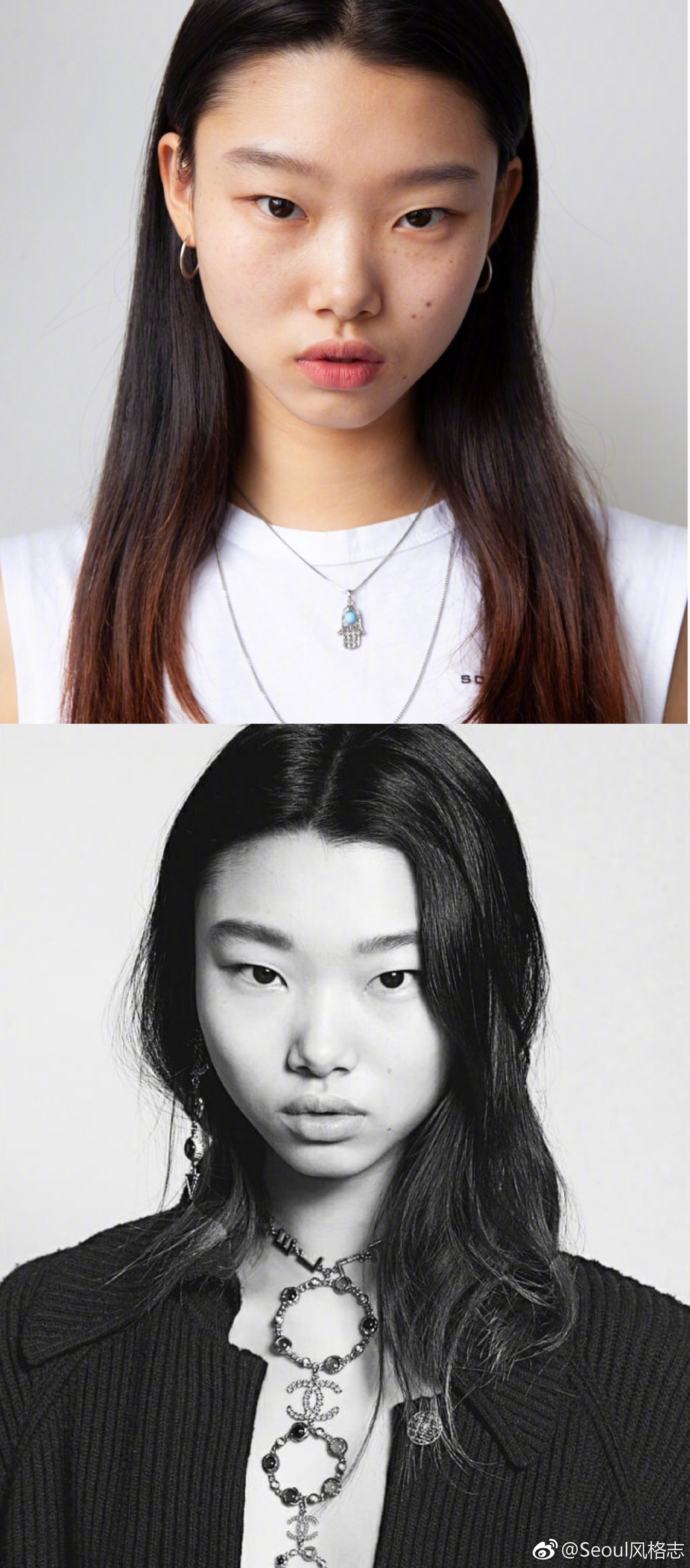 yg大势模特细长的丹凤眼充满了高级感