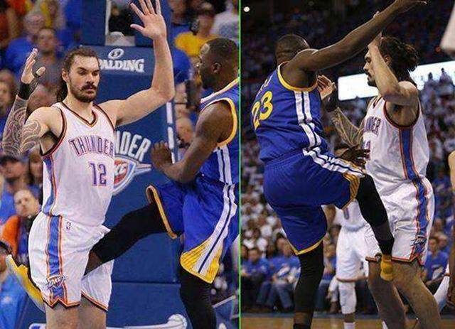 用脚也能防守?扎扎终结脚踝,格林鲍文飞踢,腿不够长就用鞋子