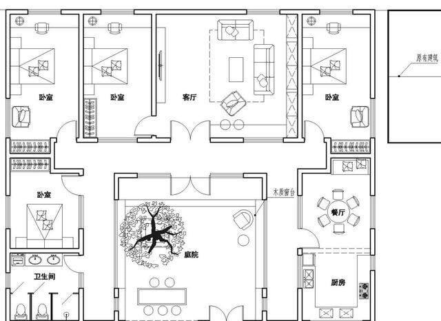一层四合院别墅内置大庭院这是爸妈那一辈喜欢的房子