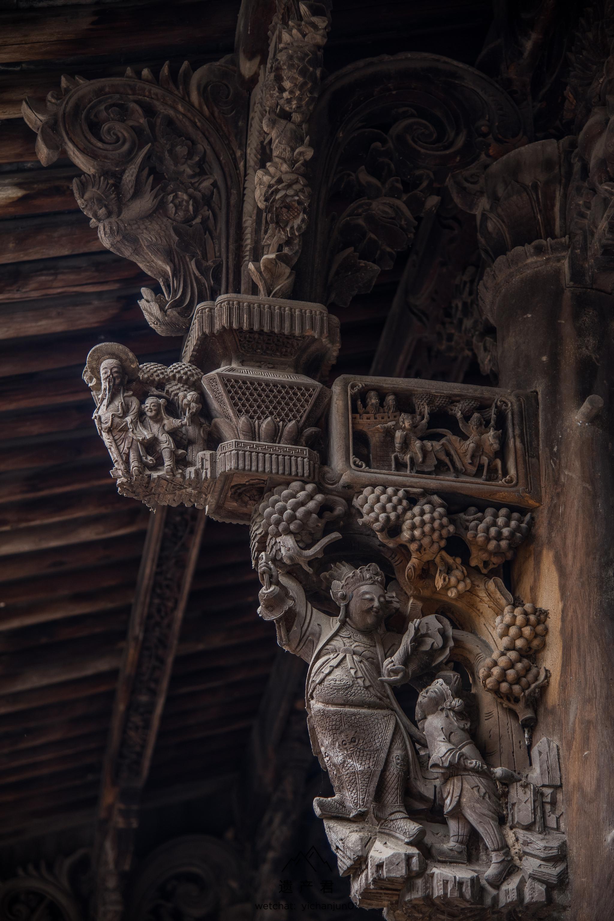 浙江东阳上安恬村的民居木雕