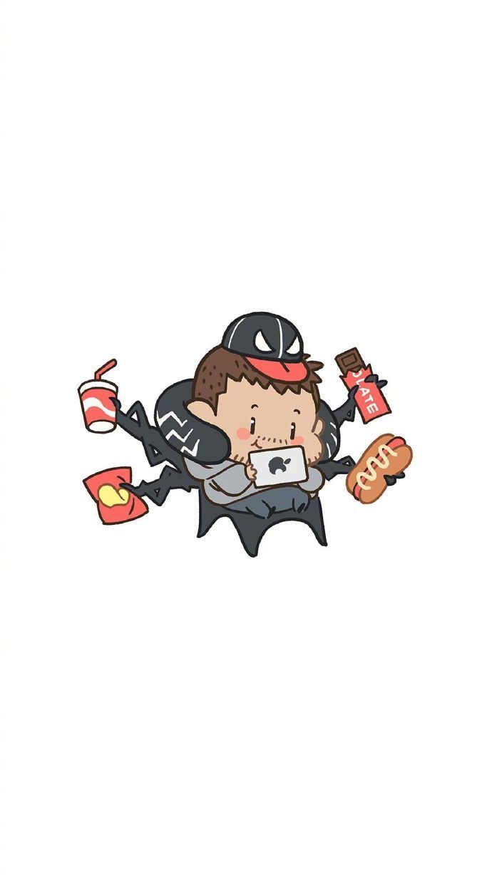 一组敲可爱的卡通毒液壁纸