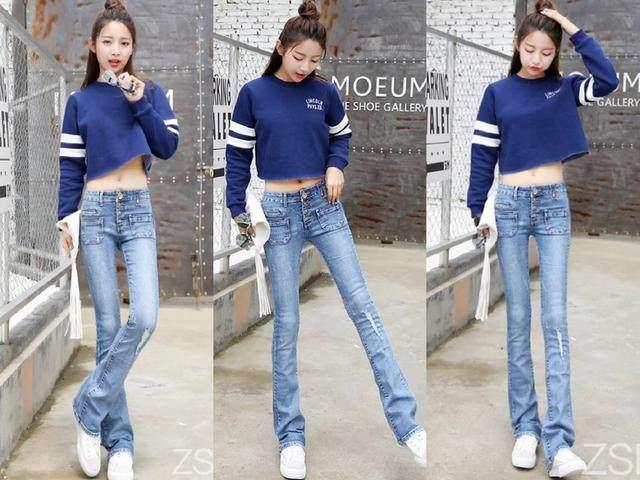 穿破洞牛仔裤配运动鞋最好看,春季这样搭特别时髦!