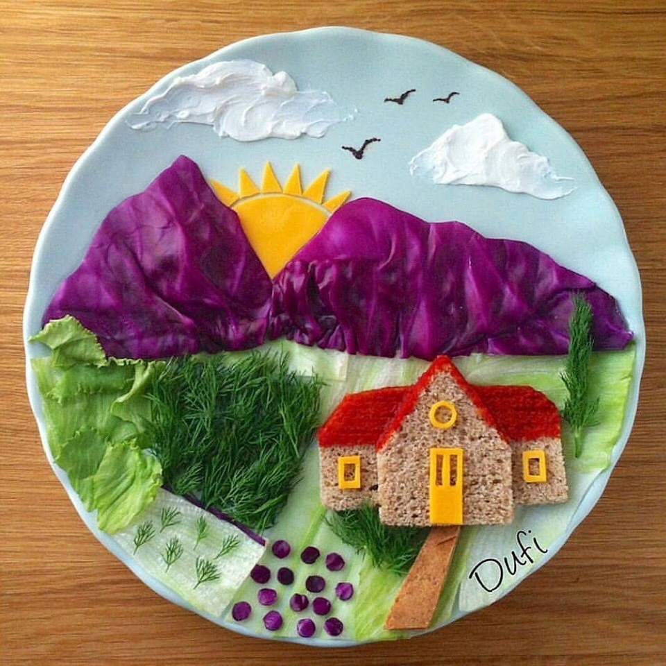 喜欢用食物画画的人 | dufi77