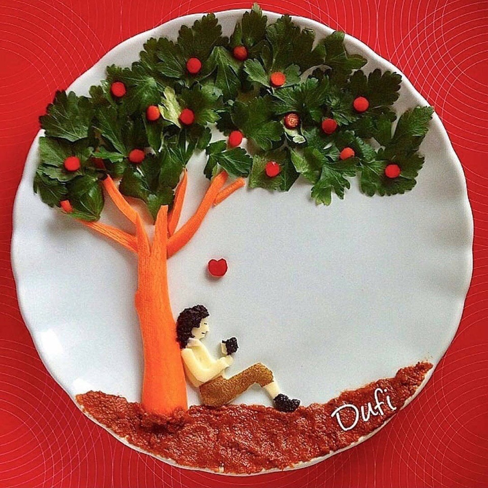 喜欢用食物画画的人 | dufi77