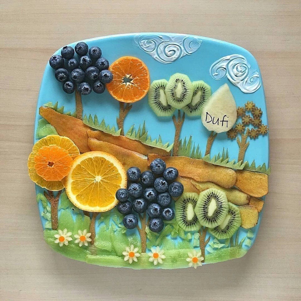 喜欢用食物画画的人 | dufi77