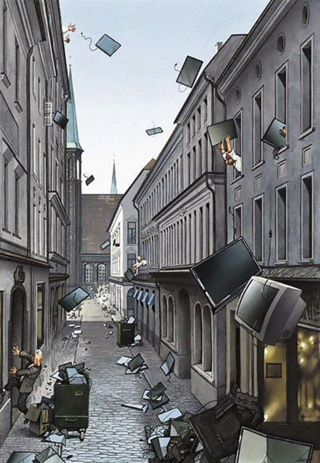 悲伤的现代世界奥地利插画家gerhardhaderer