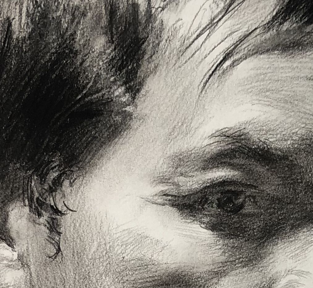 第二五四集 男中年素描头像范画,步骤详细解析,部分细节图