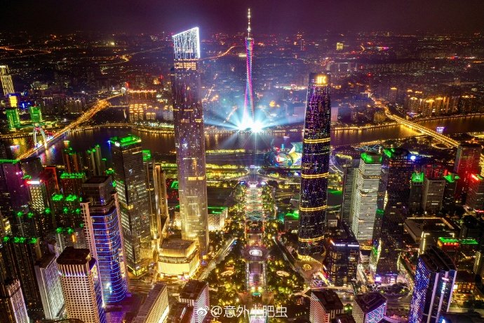 靓爆镜!俯瞰广州夜景