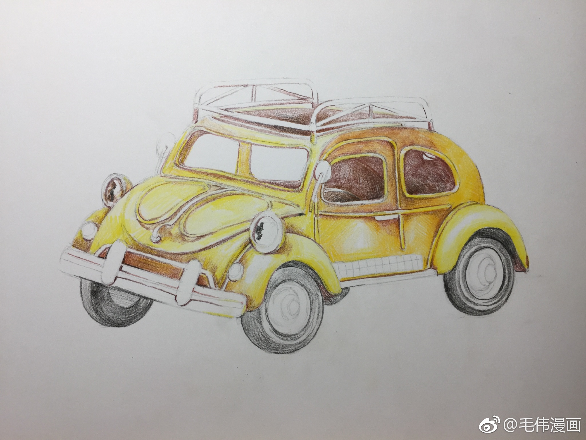 彩铅玩具小汽车画材绿盒辉柏嘉120色飞乐鸟彩铅专用纸作者