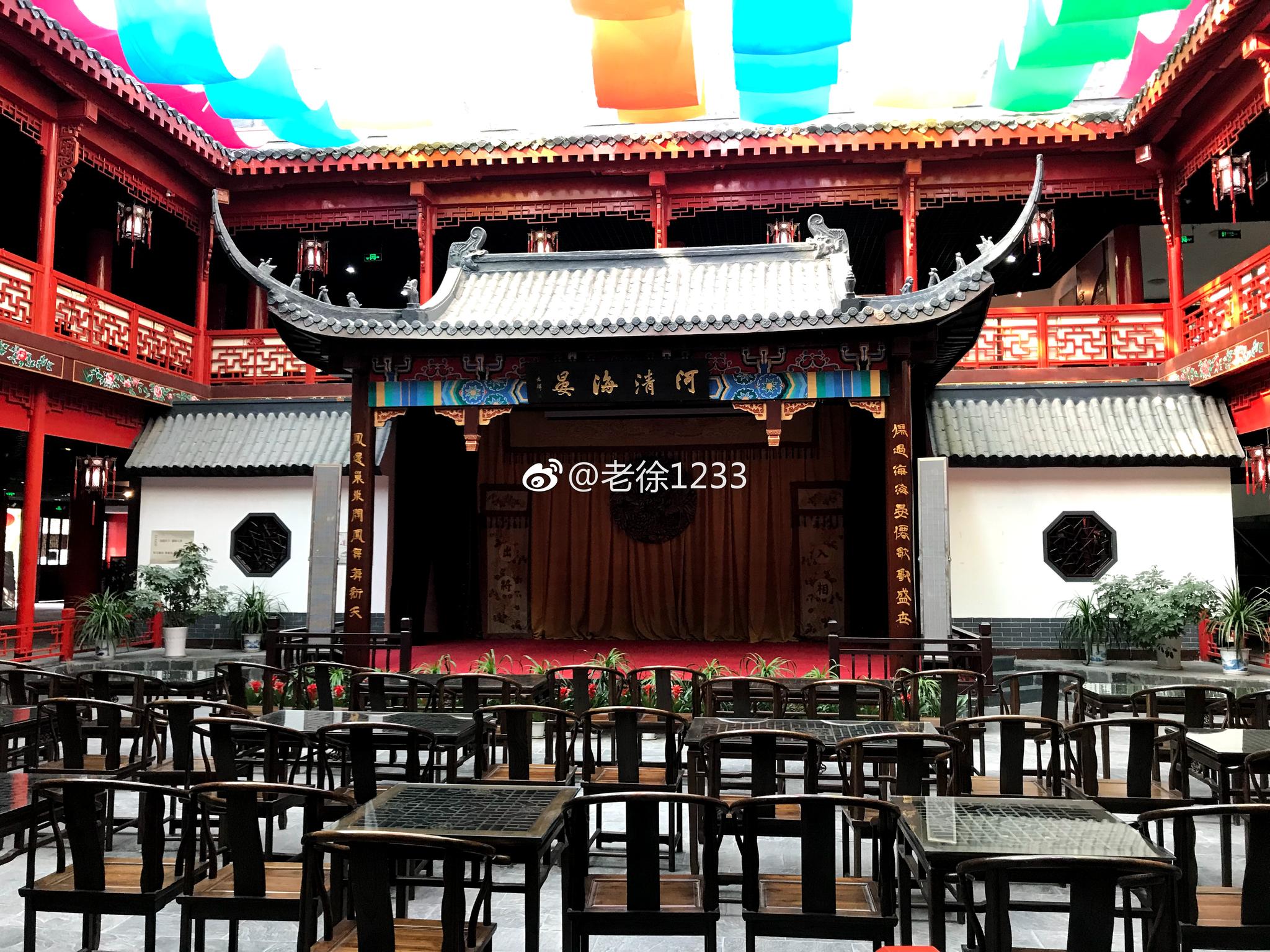 《清朝清晏园古戏台(仿建)》 4月24日摄于淮安戏曲博物馆|淮安|戏曲|博物馆_新浪新闻
