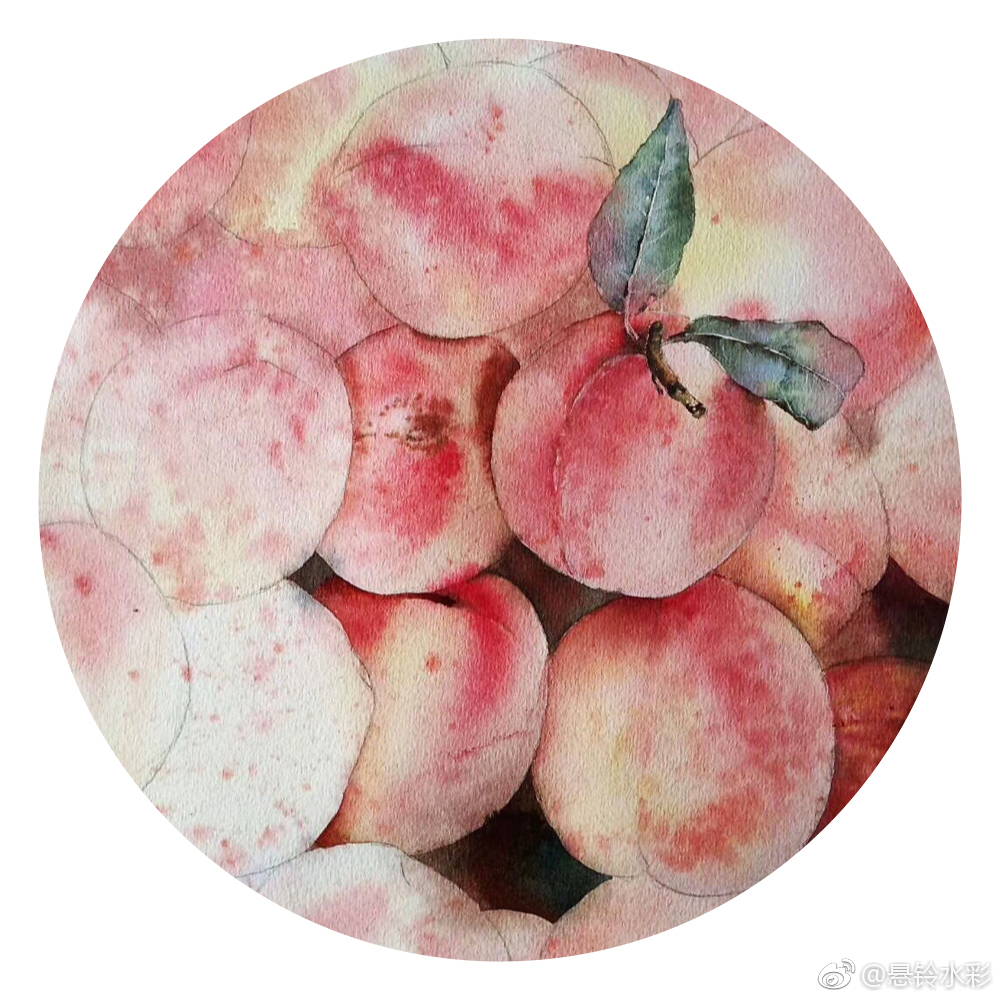 花间意 · 秋实 -- 粉桃子投稿(@悬铃水彩)