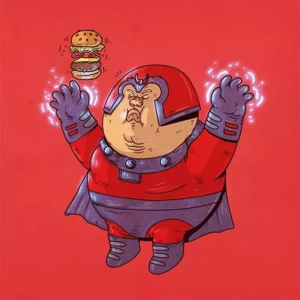 表情包:当超级英雄发福后